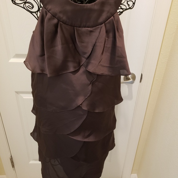 NWOT BCBG PARIS Mocha Layered Dress Sz 4 - Picture 1 of 8